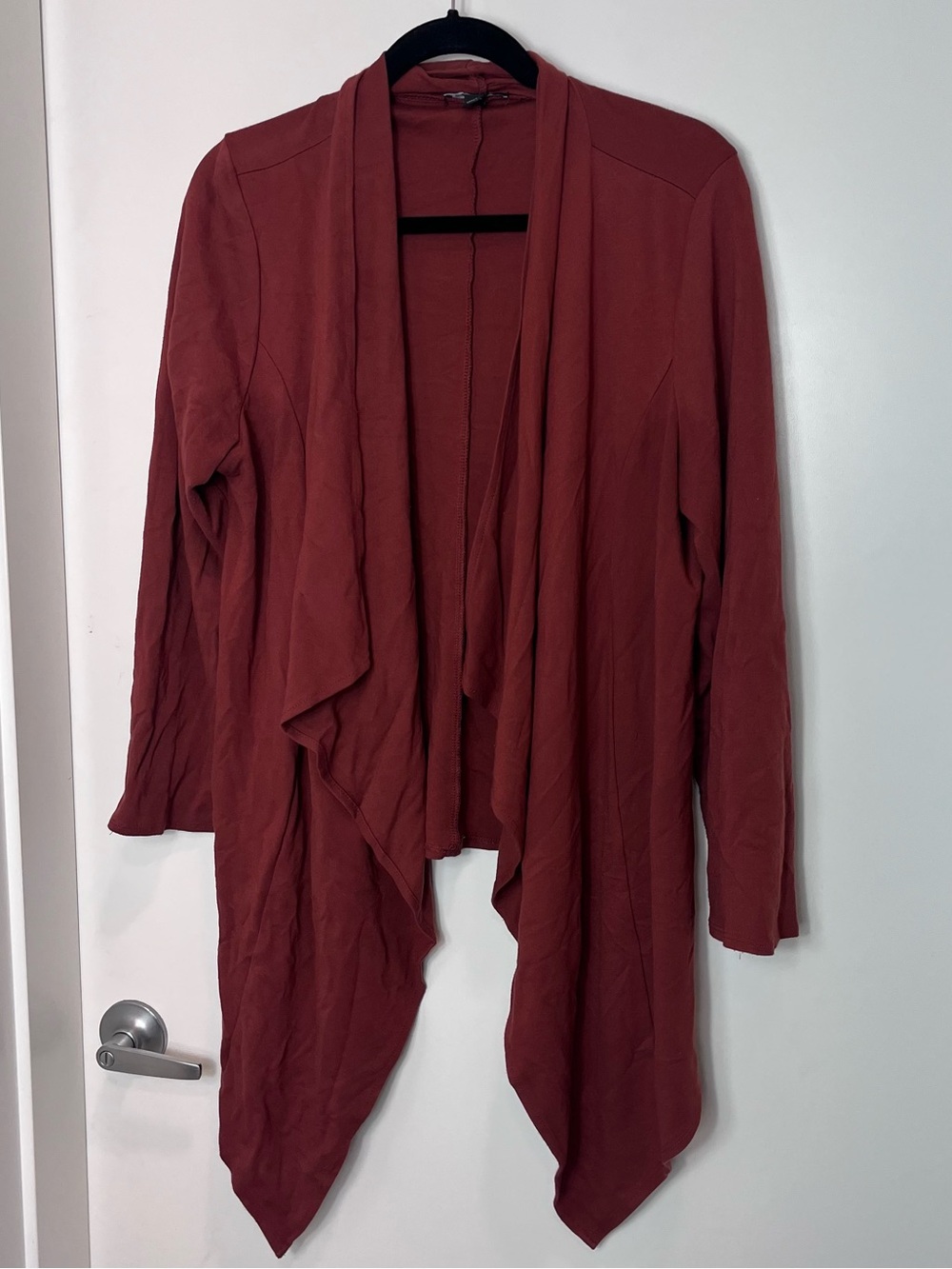 Torrid Women's Draped Open Front Cardigan Sweater Rust Orange Size 1X